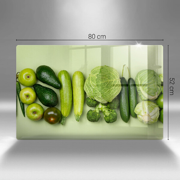 Tűzhelyvédő Zöld gyümölcsök és zöldségek