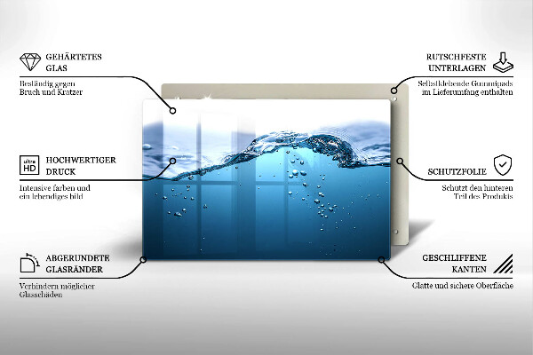 Tűzhelyvédő üveglap Nyílt víz