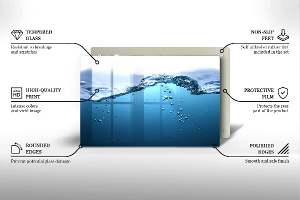 Tűzhelyvédő üveglap Nyílt víz
