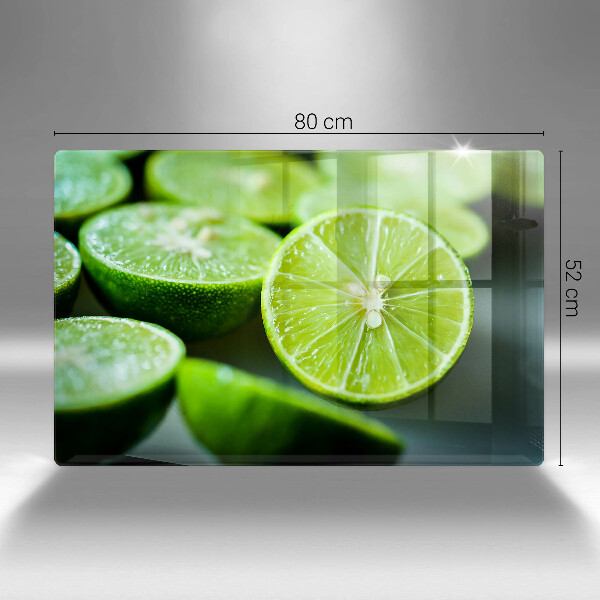 Tűzhelyvédő üveglap Lime citrus