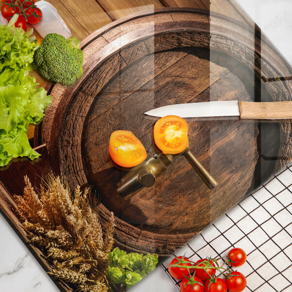 Tűzhelyvédő üveglap Hordó sör