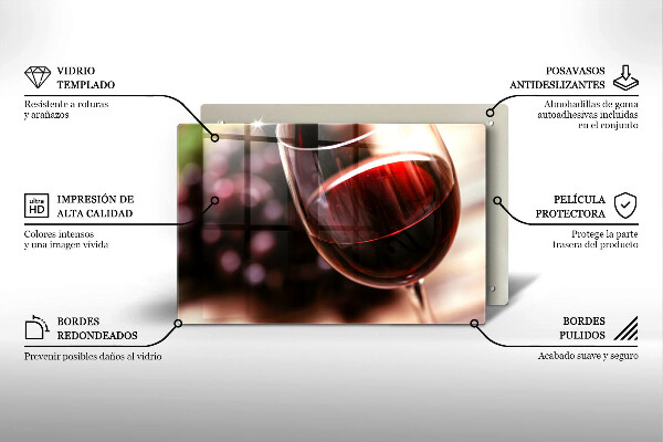 Tűzhelyvédő üveglap Egy pohár vörösbor