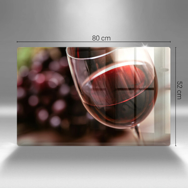 Tűzhelyvédő üveglap Egy pohár vörösbor