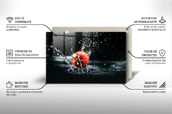 Tűzhelyvédő üveglap Paradicsom vízben