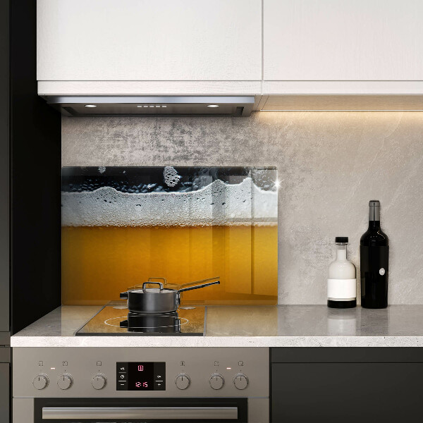 Tűzhelyvédő üveglap Igyál sörhabot