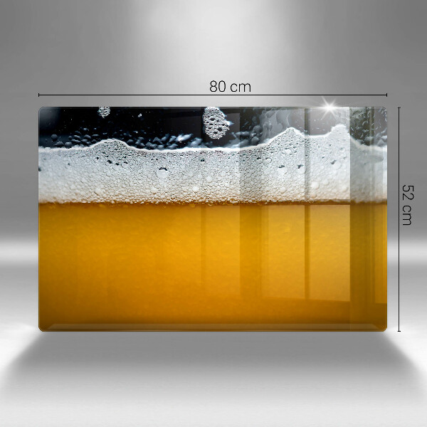 Tűzhelyvédő üveglap Igyál sörhabot