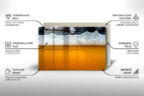 Tűzhelyvédő üveglap Igyál sörhabot