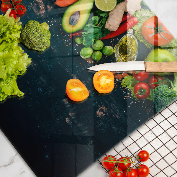 Tűzhelyvédő üveglap Gyümölcsök és zöldségek