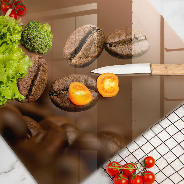 Tűzhelyvédő üveglap Kávébab