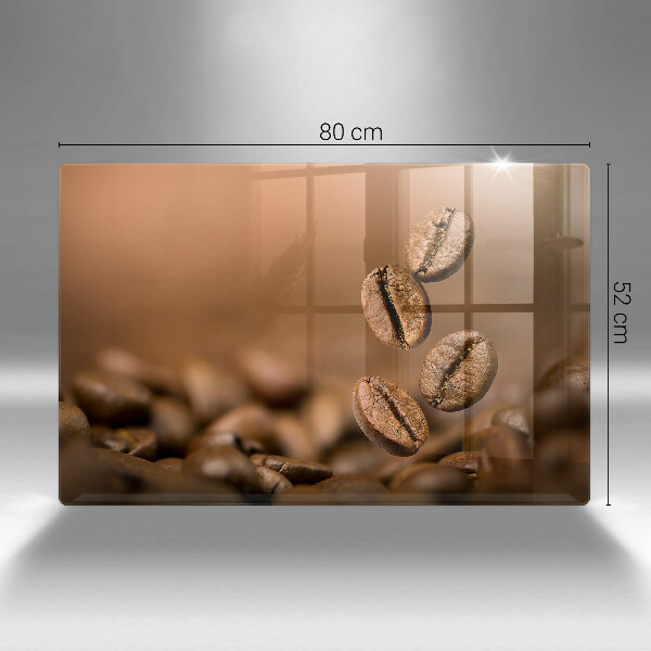 Tűzhelyvédő üveglap Kávébab