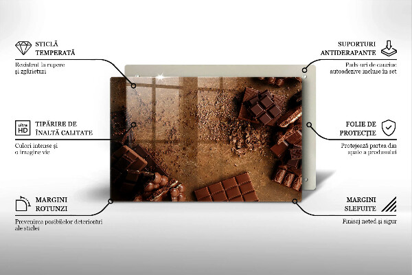 Tűzhelyvédő üveglap Csokoládé édességek