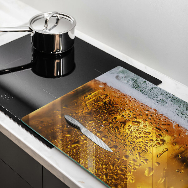 Tűzhelyvédő üveglap Nedves pohár sör