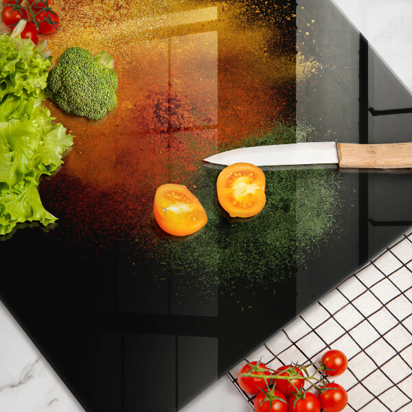 Tűzhelyvédő üveglap Színes fűszerek