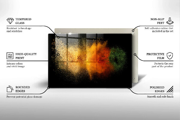 Tűzhelyvédő üveglap Színes fűszerek