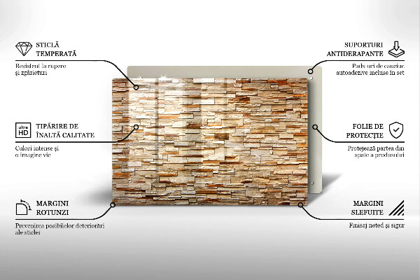 Tűzhelyvédő üveglap Díszítő kövek textúrája