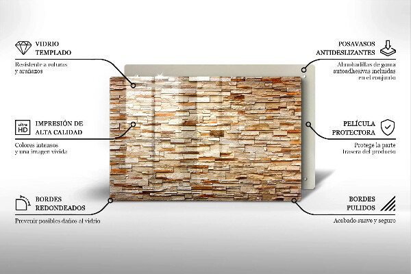 Tűzhelyvédő üveglap Díszítő kövek textúrája