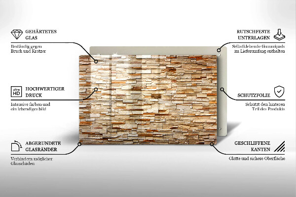 Tűzhelyvédő üveglap Díszítő kövek textúrája