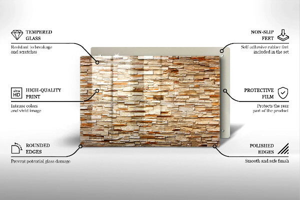 Tűzhelyvédő üveglap Díszítő kövek textúrája