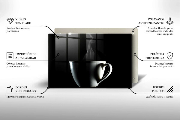 Tűzhelyvédő üveglap Egy csésze tea