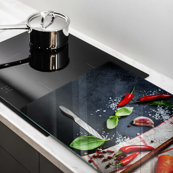 Tűzhelyvédő üveglap Konyhai étel