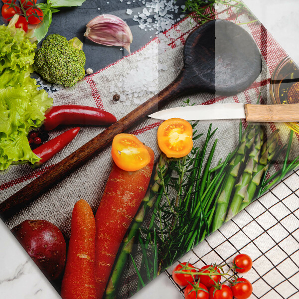 Tűzhelyvédő üveglap Konyhai étel