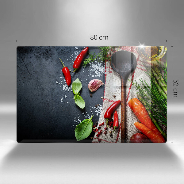 Tűzhelyvédő üveglap Konyhai étel