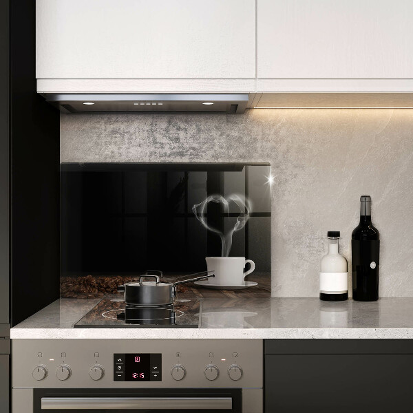 Főzőlap védő üveglap Kávéscsésze szív