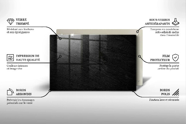 Főzőlap védő üveglap rock textúra