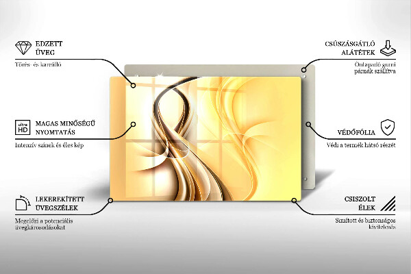 Főzőlap védő üveglap Füst absztrakció