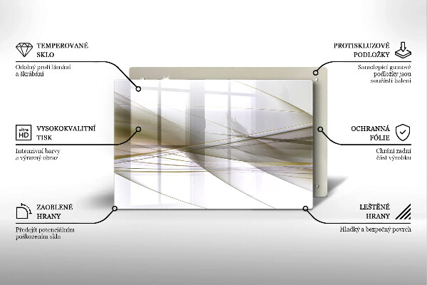 Tűzhelyvédő üveglap Absztrakt vonalak tervezése