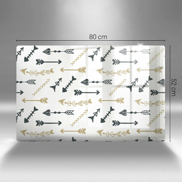 Főzőlap védő üveglap Boho nyilak minta