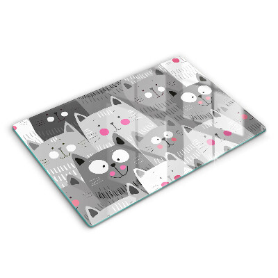 Főzőlap védő üveglap Macskák illusztráció