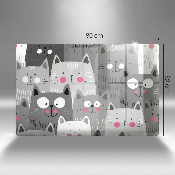 Főzőlap védő üveglap Macskák illusztráció