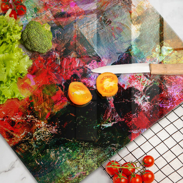 Tűzhelyvédő üveglap Festék absztrakció