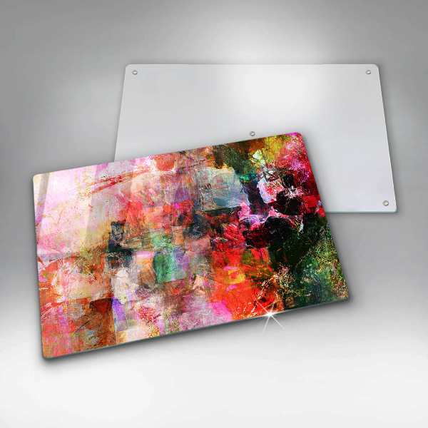 Tűzhelyvédő üveglap Festék absztrakció