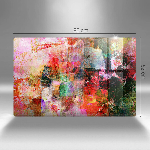 Tűzhelyvédő üveglap Festék absztrakció