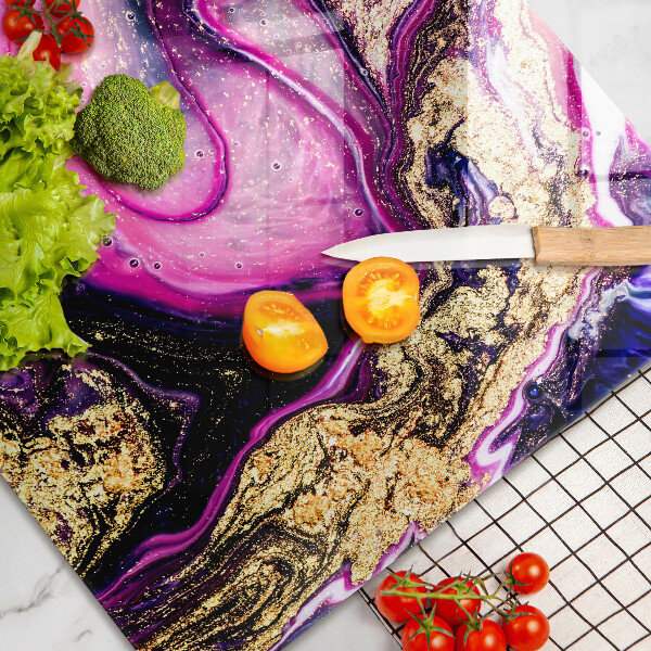 Tűzhelyvédő üveglap Absztrakt design arany