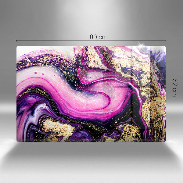 Tűzhelyvédő üveglap Absztrakt design arany