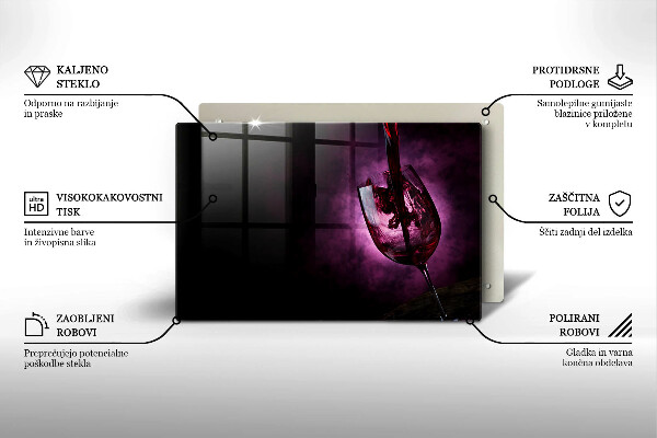 Főzőlap védő üveglap Egy pohár bor