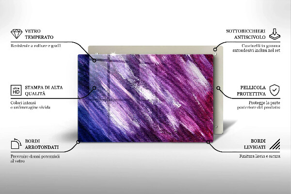 Főzőlap védő üveglap Festék absztrakció