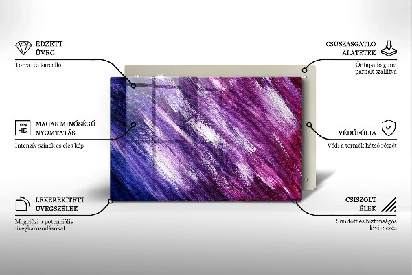 Főzőlap védő üveglap Festék absztrakció