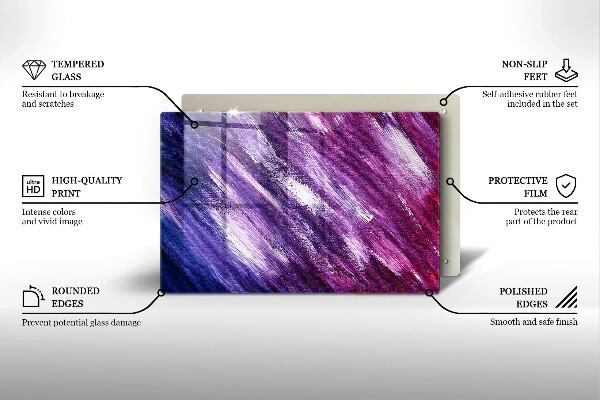 Főzőlap védő üveglap Festék absztrakció