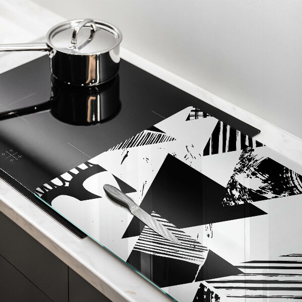 Tűzhelyvédő üveglap Geometriai háromszögek