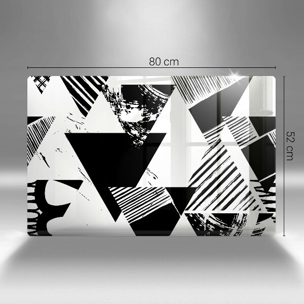 Tűzhelyvédő üveglap Geometriai háromszögek