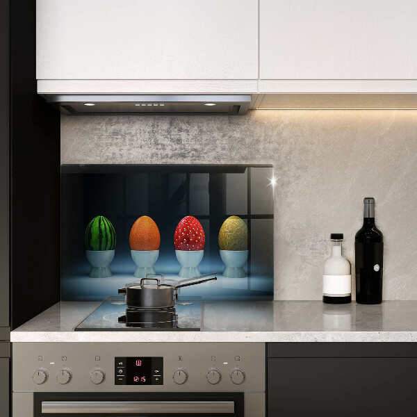 Főzőlap védő üveglap Absztrakt gyümölcs tojás