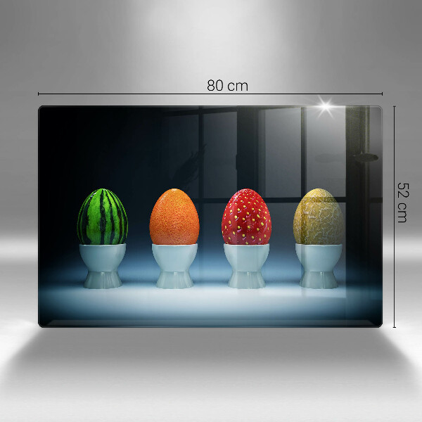 Főzőlap védő üveglap Absztrakt gyümölcs tojás