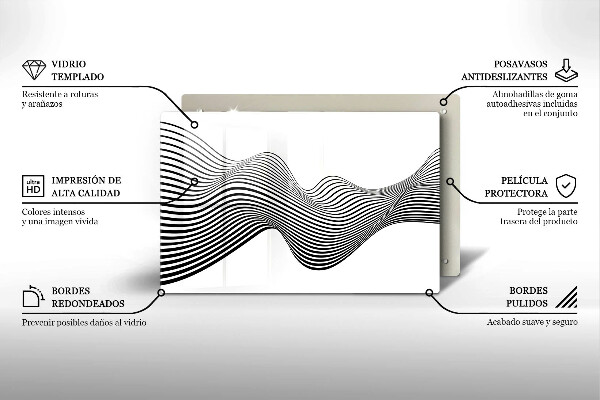Tűzhelyvédő üveglap Lineáris absztrakció