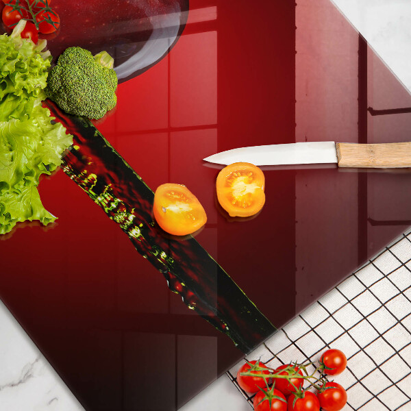 Tűzhelyvédő üveglap Alma gyümölcs vízben