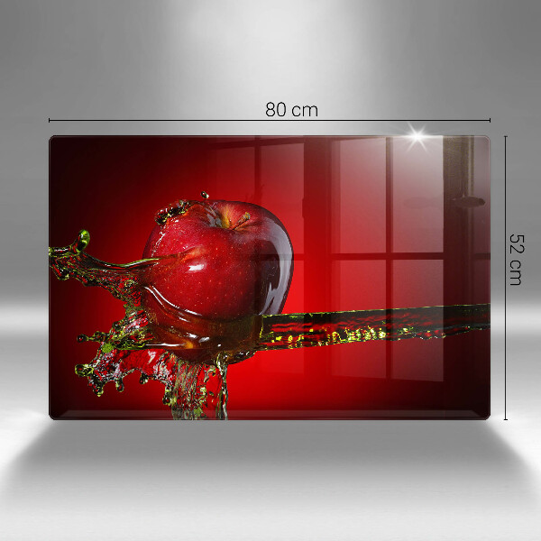 Tűzhelyvédő üveglap Alma gyümölcs vízben