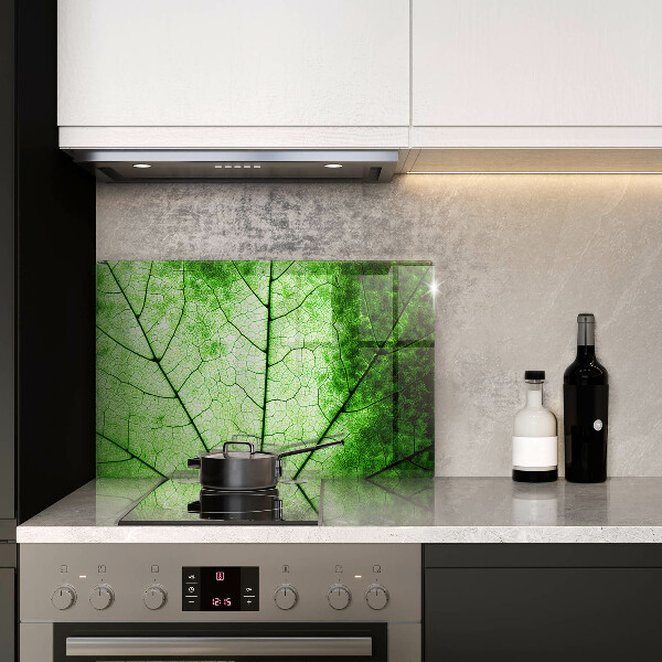 Tűzhelyvédő üveglap Dekoratív érlevél